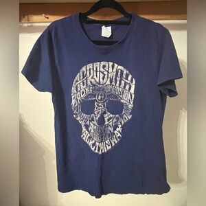 Aerosmith Blue Graphic Skull T-Shirt